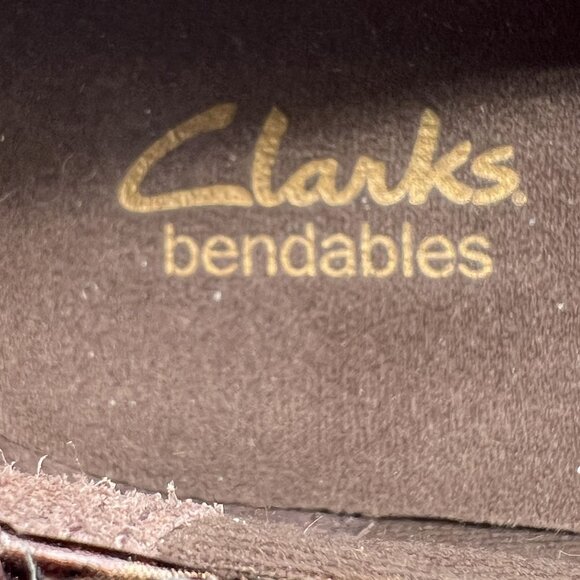 Clarks Bendables Womens 9 M Brown Vegan Croc Zip Slip On Comfort Shoe Old Money - Picture 6 of 8